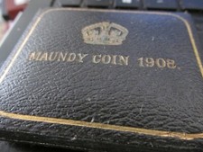 1908 Maundy Money set - Edward V11  British Silver Coins- in original dated box