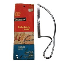 vintage kitchen saw by nutbrown made in england chrome plated steel 1960's prop