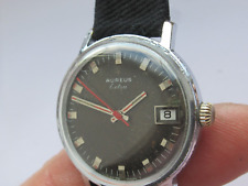 Aureus Extra EDOX AS/ST 1950/51  17Jewels Swiss Made Date Red Seconds Hand Watch