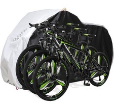 DERBLUE BIKE CYCLE COVER 2-3 BIKES LOCK HOLE REFLECTIVE WATERPROOF 210D NYLON UV