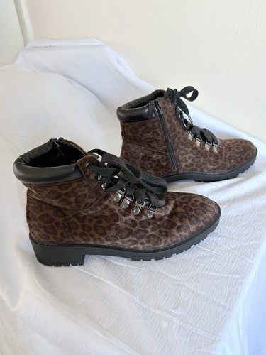 Suede leopard print ankle - tu,