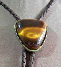 A8# western bolo tie gold tone