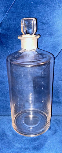 Vintage clear glass apothecary