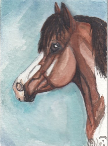 Aceo original watercolor - aceo,