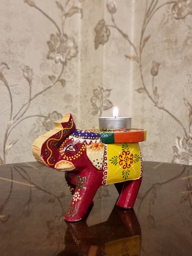 Hand painted indian elephant - hand-painted,