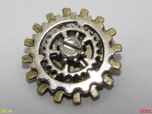Steampunk brooch badge - steampunk,