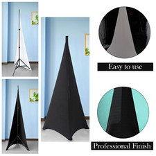Single/Double/Triple Sided Tripod Cover Speaker Stand Scrim Spandex Black White