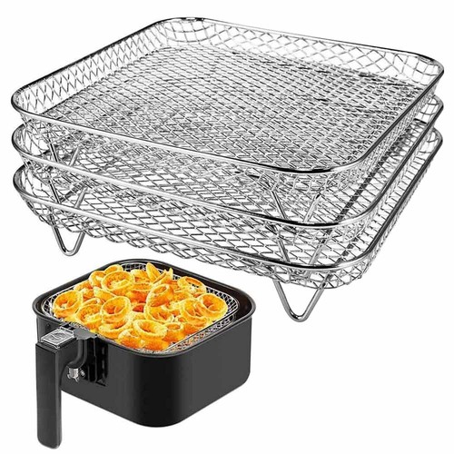 Square air fryer racks three - square,
