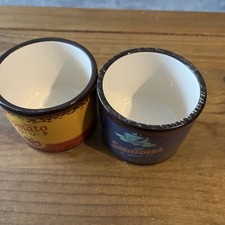 2 USED GGN.ORG VERY SMALL PLANT POTS