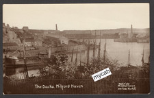 Postcard Milford Haven Pembrokeshire Wales the Docks shipping RP by Hadfield