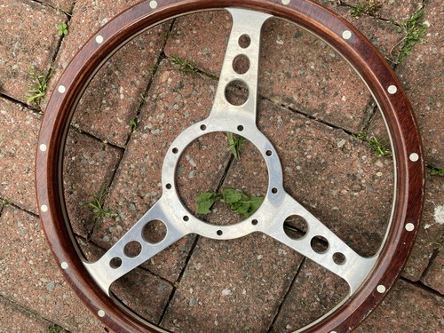 Classic car wooden steering - car,