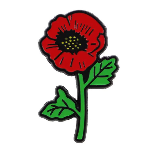 2026 poppy flower pin - flower,