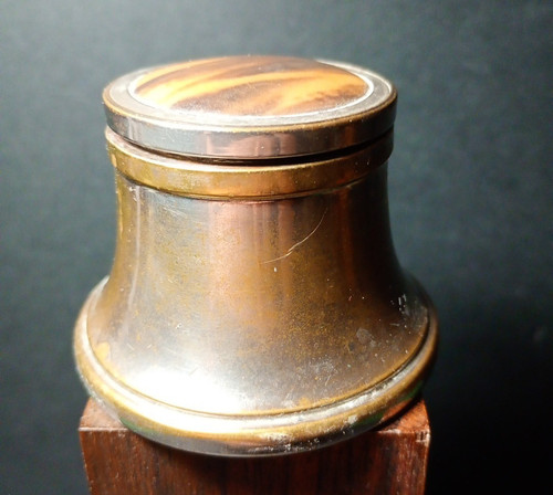 Vintage inkwell with porcelain - vintage,
