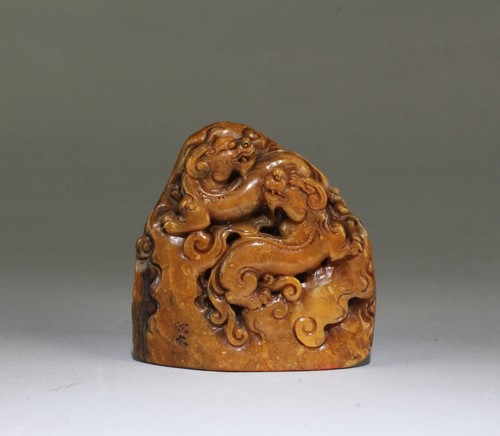 Chinese soapstone seal - a,