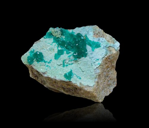 Lovely dioptase crystals - dioptase,