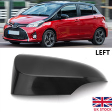 For Toyota Yaris 2012-2020 Left Primed Black Door Wing Mirror Cover Cap Casing