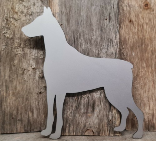 Doberman pincher metal - pincher, sign