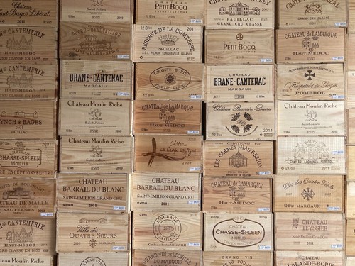 10x wooden wine box crate - 10x,