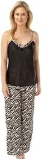 Ladies Satin Black Cami Top &