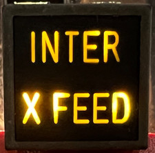 Tornado Aircraft Cockpit "INTER X FEED" Push Button Lens, 67-1009-19 [D5D]