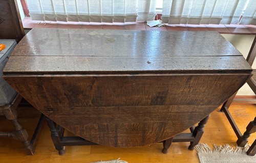 Oak gate leg - leg, table