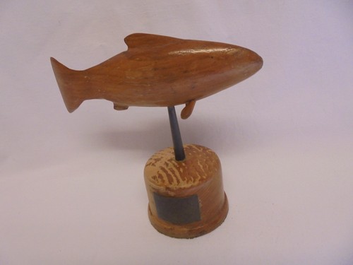 Vintage mcm wooden fish - mcm,