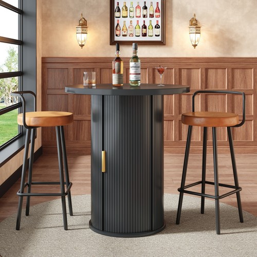 Round bar table - round,