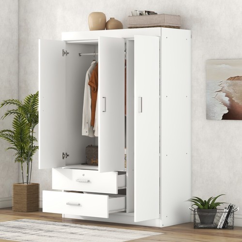 Door wardrobe with drawers - wardrobe,