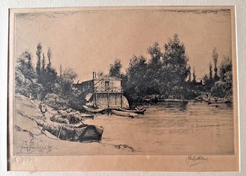 Original antique etching the - antique, etching.