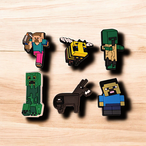 Minecraft shoe charms for - minecraft, 6x