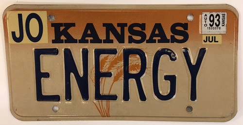 Vanity energy license plate - license,