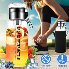 Glass water bottle liter - glass,