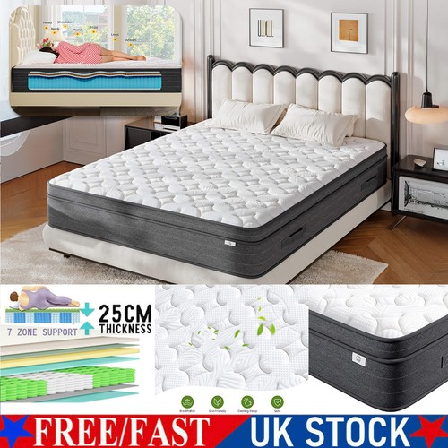 Gray hybrid memory foam - gray-hybrid, sprung