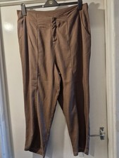 Ladies Brown Linen Mix