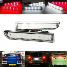 2x Clear Bumper Reflector Rear