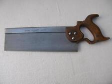 ANTIQUE ENGLISH STEEL BACK DOVETAIL TENON SAW BY BUCK & RYAN LONDON c1900.