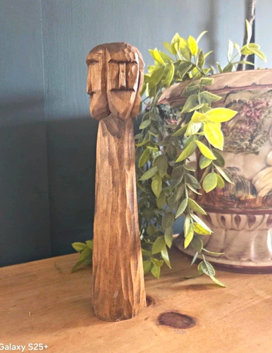Hand carved wood abstract - hand, face