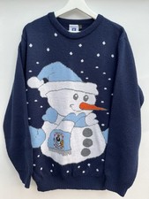 Coventry City Christmas Jumper Blue Football Snowman Mens Large L