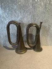 Vintage WW1 Military Bugle x2