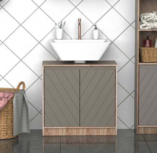 Bathroom vanity unit rustic - bathroom,