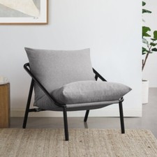 Lizetta Grey Comfy Sling Accent Chair 