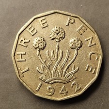  Rare 1942 Three Pence