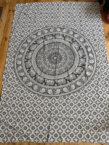 Black white indian design - black,
