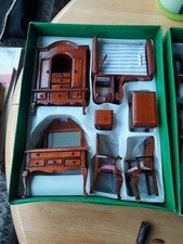 Mixed Lot Of Doll's House Wooden Furniture And Accessories 15 Furniture Pieces