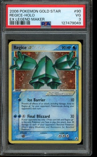 Psa pokemon regice gold - pokemon,
