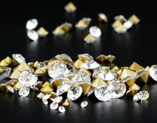 Point Back Round Crystals Gems Stones Foiled Glass Chatons Diamante Rhinestone