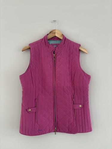Joules pink quilted gilet - pink,