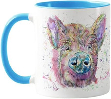 Pig Farm Animal Watercolour