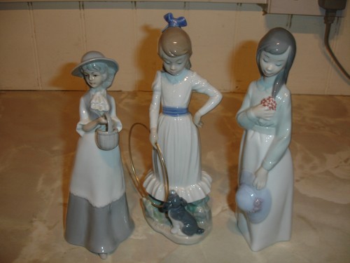 Nao lladro 3 figurines - lladro-,