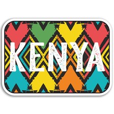 2 x 10cm Kenya Africa Vinyl